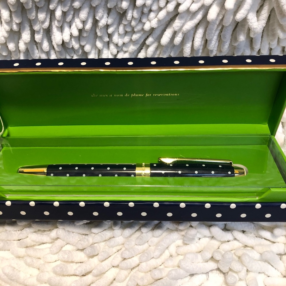 NEW Kate Spade Larabee Dot Navy pen